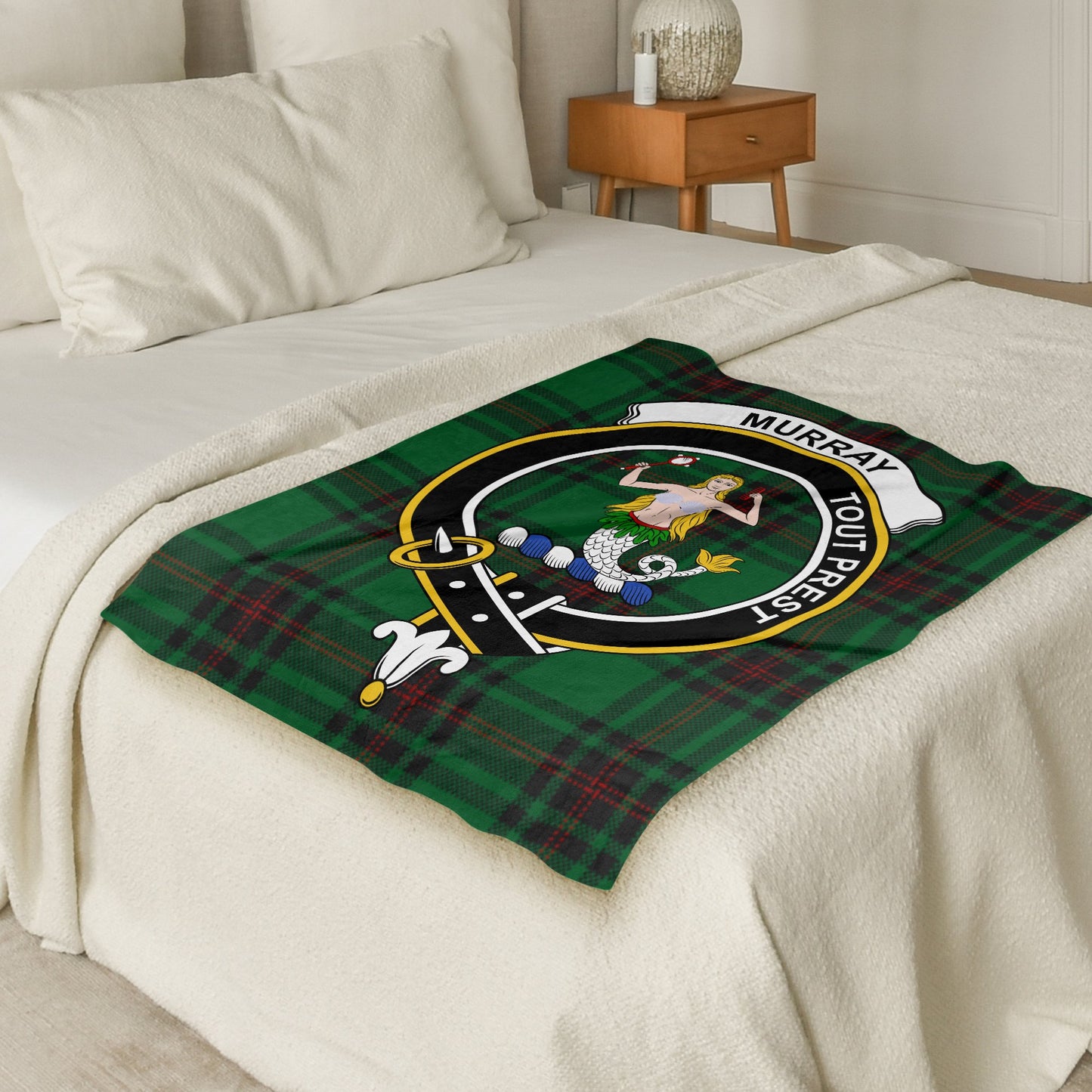 Scottish Clan Murray Tartan Throw Blanket - Living Stone Gifts