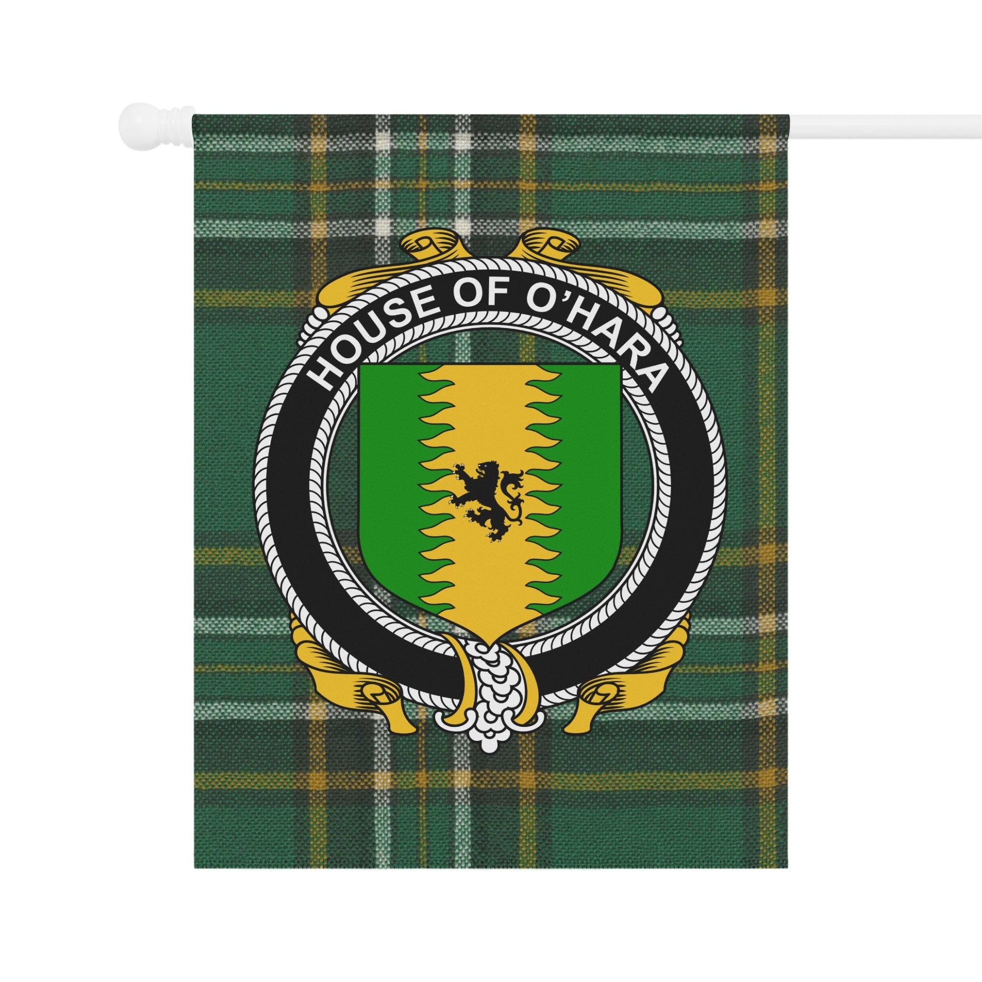 House of O'Hara Green Plaid Decorative Flag