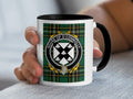 O'Connolly Irish National Tartan mug with family crest emblem