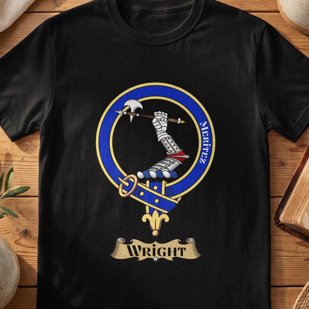 Wright Scottish clan crest T-shirt in Black