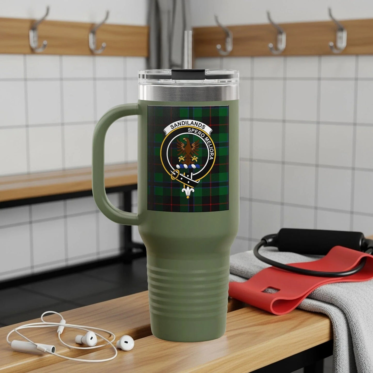 Sandilands Speirs Crest Plaid Design Tumbler product