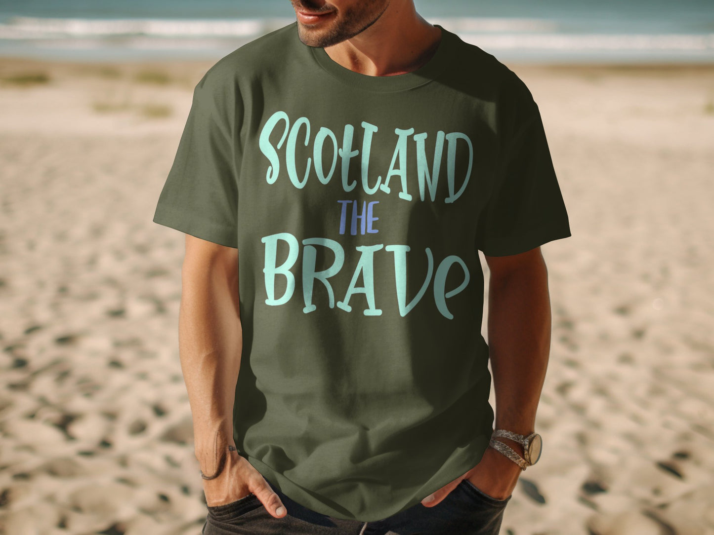 Scotland The Brave Graphic Print T-Shirt - Living Stone Gifts