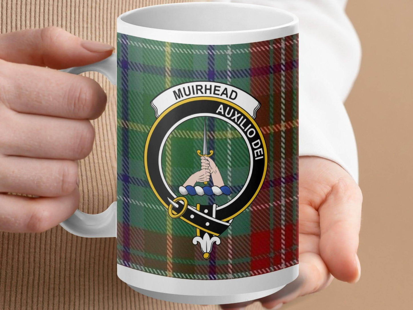 Muirhead Auxilio Dei Plaid Pattern Mug product