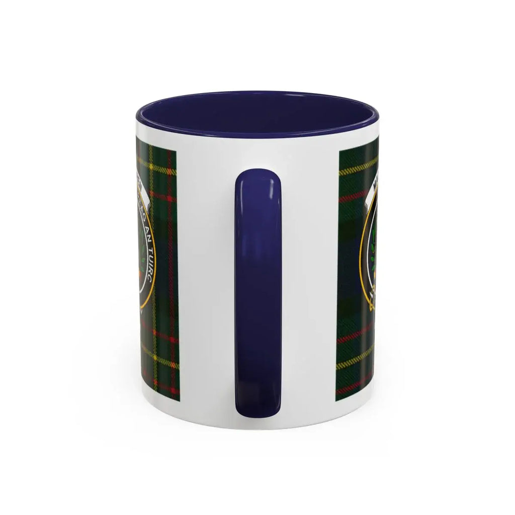 MacLaren clan crest mug shown in 11 oz and 15 oz sizes