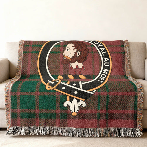 Adair woven blanket with fringe edge detail