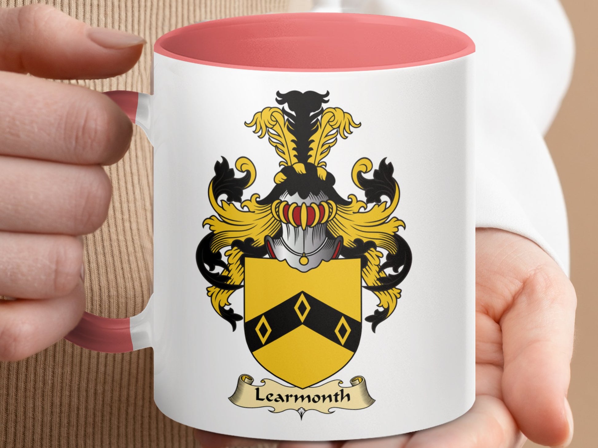 Learnmonth Scottish Clan Surname Coat of Arms Mug - Living Stone Gifts