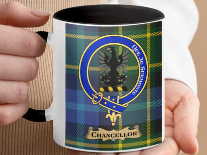 Chancellor Scottish Tartan Crest Plaid Pattern Mug - Living Stone Gifts