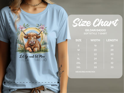 Let Go and Let Moo Highland Cow T-shirt product