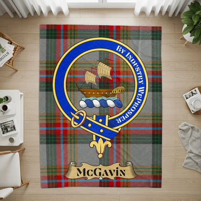 McGavin Tartan Crest Clan Decorative Rug product type
