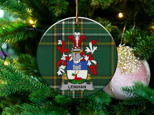 Lenihan Crest Plaid Pattern Ornament Christmas product type