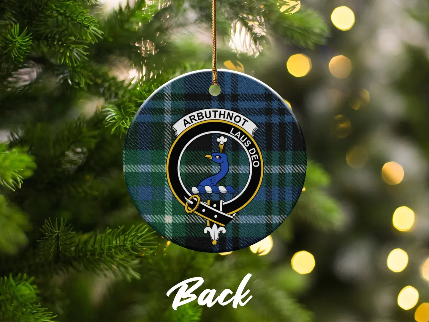 Arbuthnot Laus Deo Plaid Christmas Ornament product