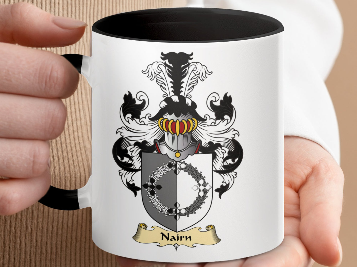 Nairn Family Crest Scottish Clan Coat of Arms Mug - Living Stone Gifts