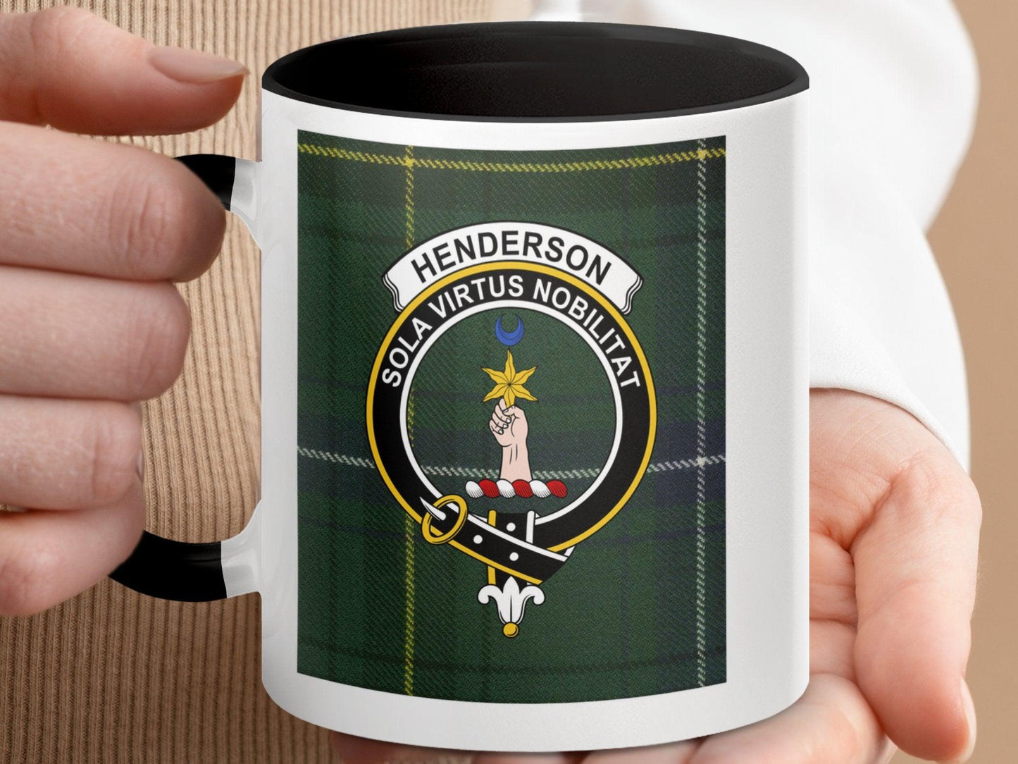 Henderson Clan Crest Tartan Plaid Mug with Scottish Pride - Living Stone Gifts