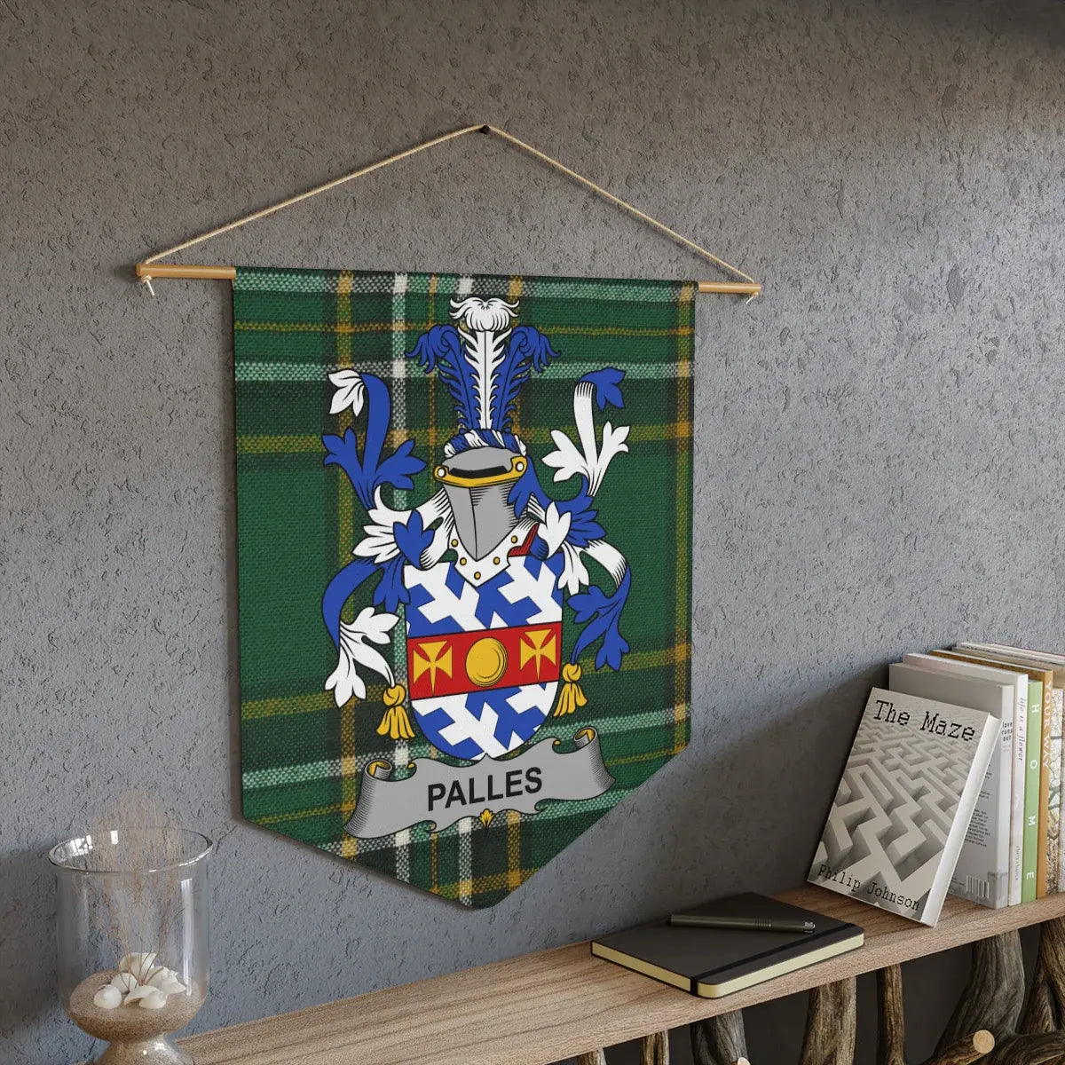 Palles Family Crest Design on Tapestry Wall Hanging product
