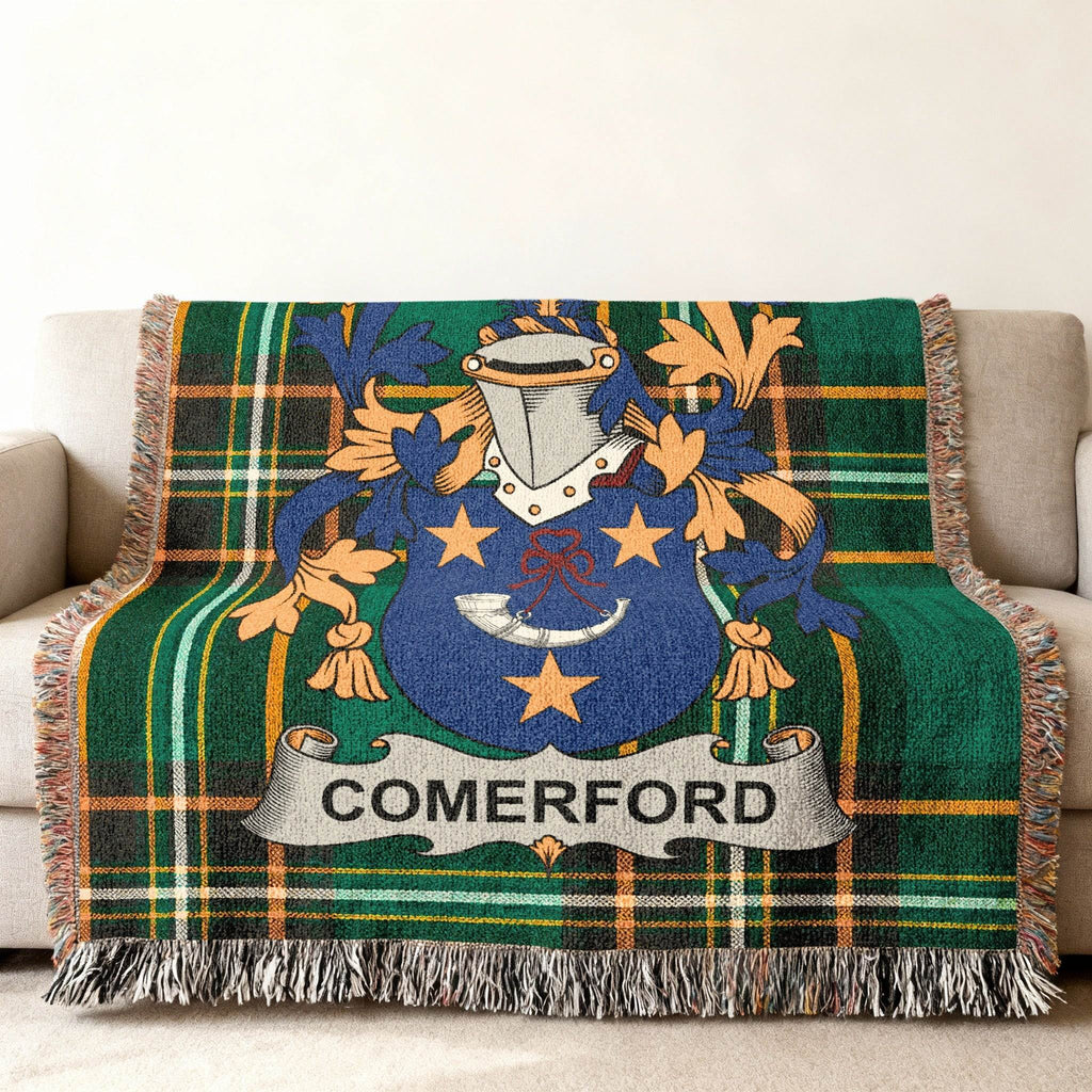 Comerford Family Crest Plaid Throw Blanket product type