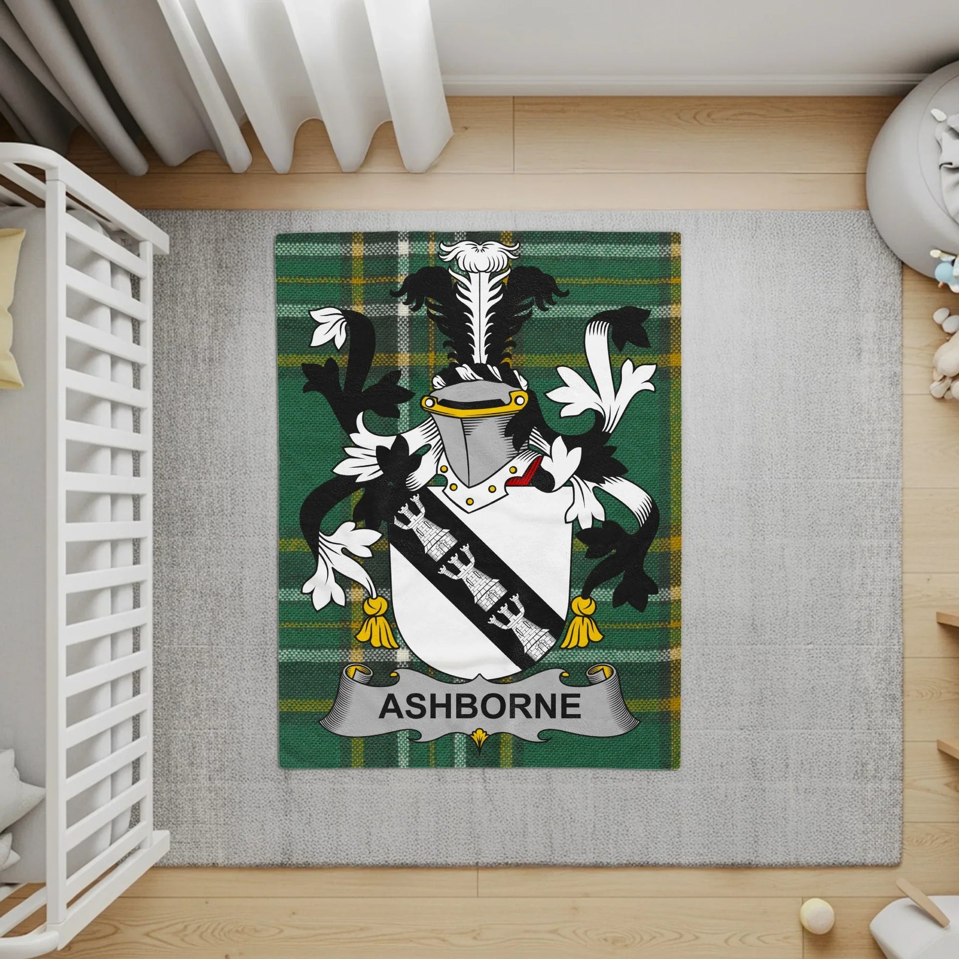 Ashborne Customizable Family Crest Area Rug product type