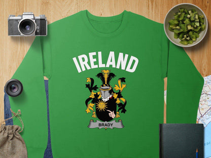 Ireland Brady Coat of Arms Design Green Apparel product type