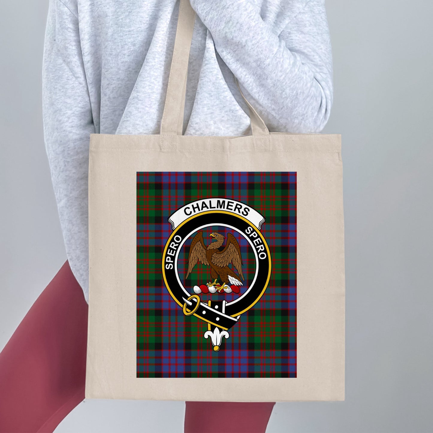 Spero Spero Chalmers Scottish Clan Tartan Tote Bag - Living Stone Gifts