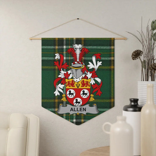 Custom Tartan Pattern Family Crest Wall Banner product type
