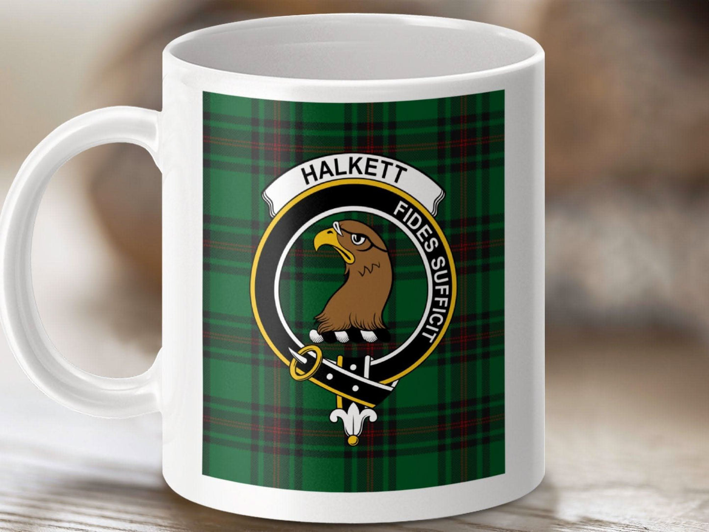 Halkett Fides Sufficit Eagle Plaid Design Mug product