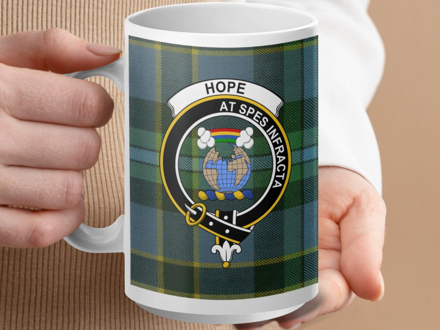 Unique Scottish Clan Tartan Crest Design Mug - Living Stone Gifts