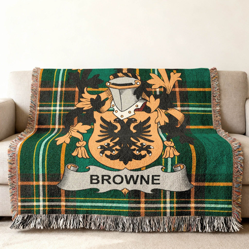 Browne Family Crest Plaid Throw Blanket product type