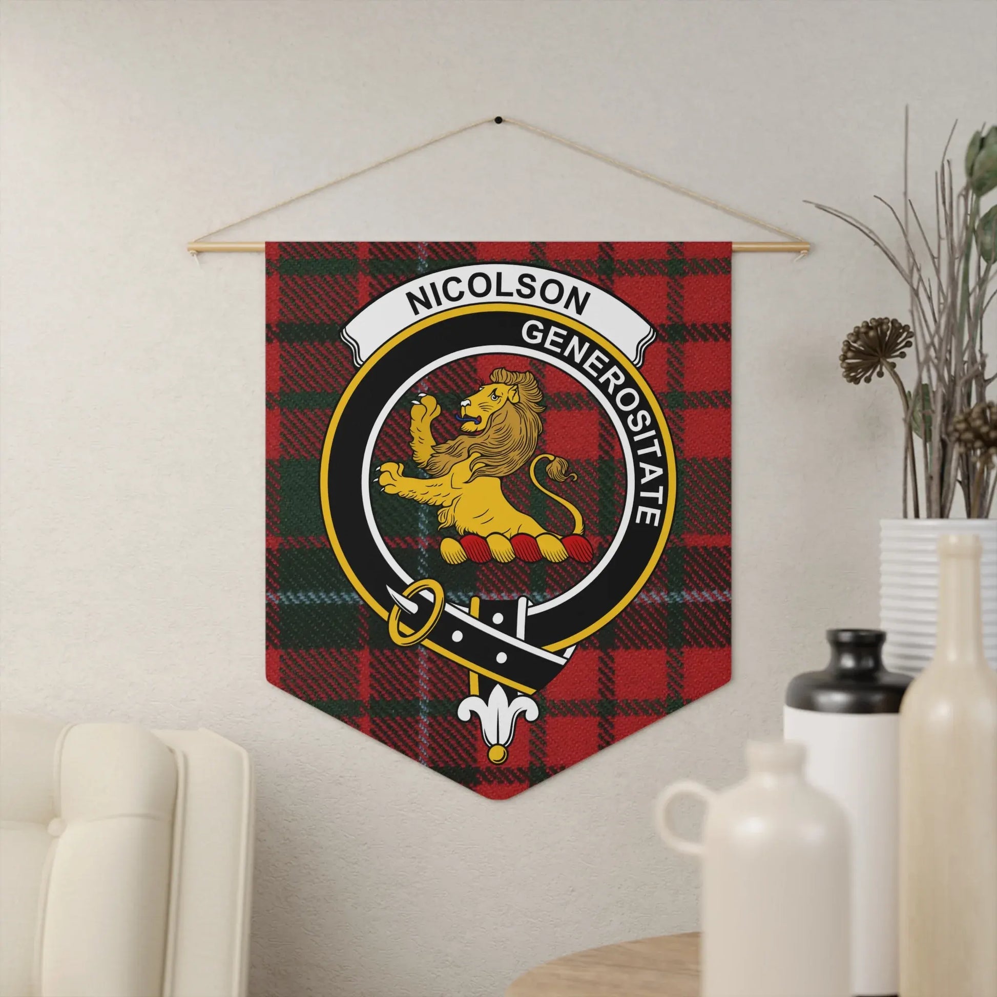 Nicolson Generositate Scottish Clan Crest product type