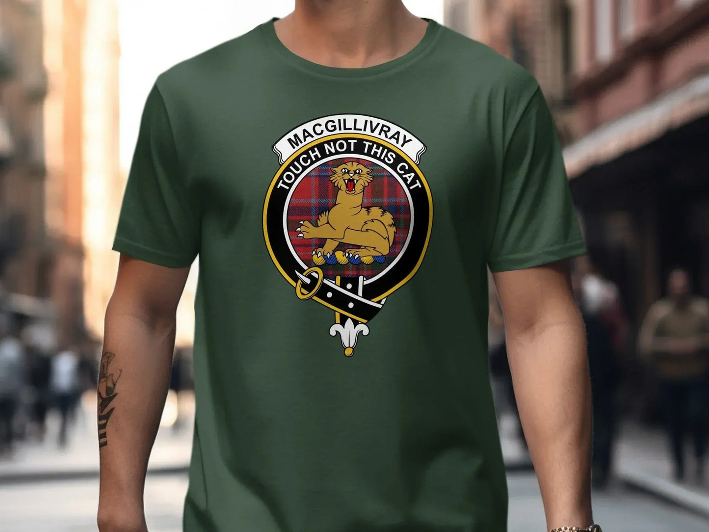 Touch Not This Cat MacGillivray Green T-Shirt product
