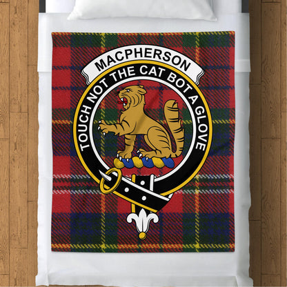 Scottish Clan MacPherson Tartan Throw Blanket - Living Stone Gifts