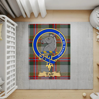 Traditional Tartan Design Horse Emblem Baby Rug product