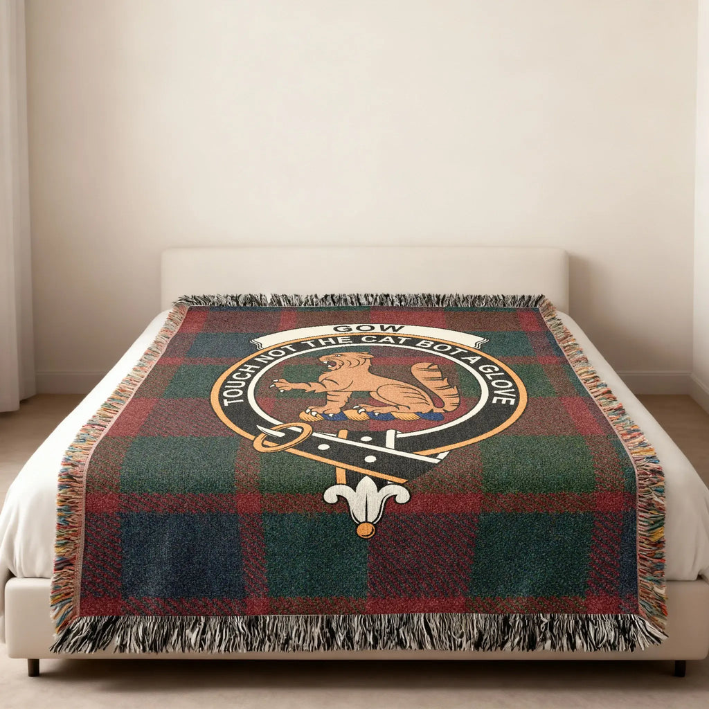 Touch Not The Cat Bota Glove Plaid Bed Spread Blanket