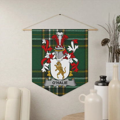 O'Halie Family Coat of Arms Plaid Wall Hanging product