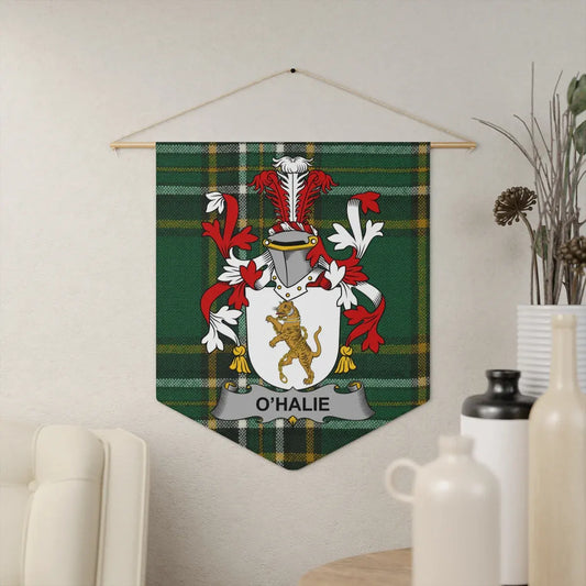 O'Halie Family Coat of Arms Plaid Wall Hanging product