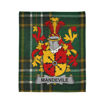 Mandeville Family Crest Green Tartan Plaid Blanket product