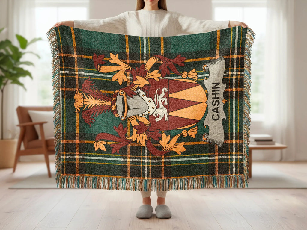 CASHIN Family Crest Plaid Heritage Decorative Blanket product type