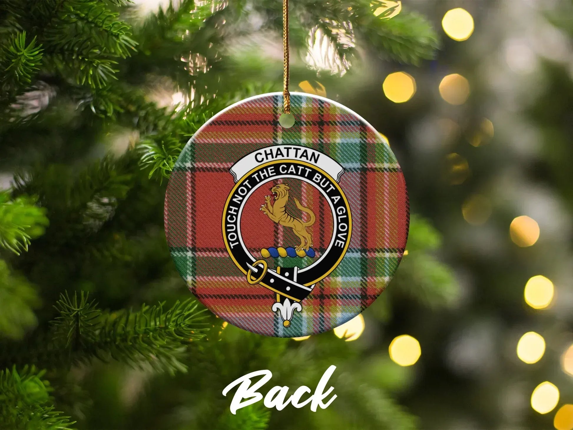 Chattan Clan Crest Tartan Christmas Ornament product type