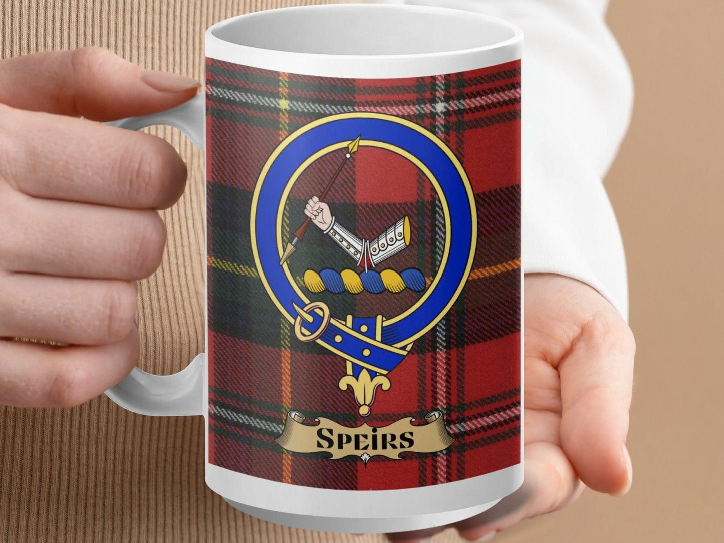Personalized Tartan Speirs Clan Crest Mug product type