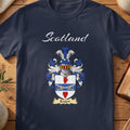 Ewart Scottish family shield T-shirt in Navy