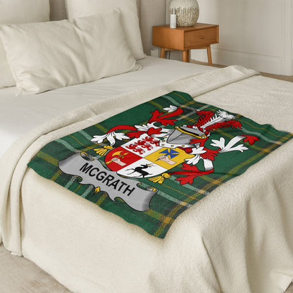 McGrath Surname Irish Tartan Throw Blanket - Living Stone Gifts