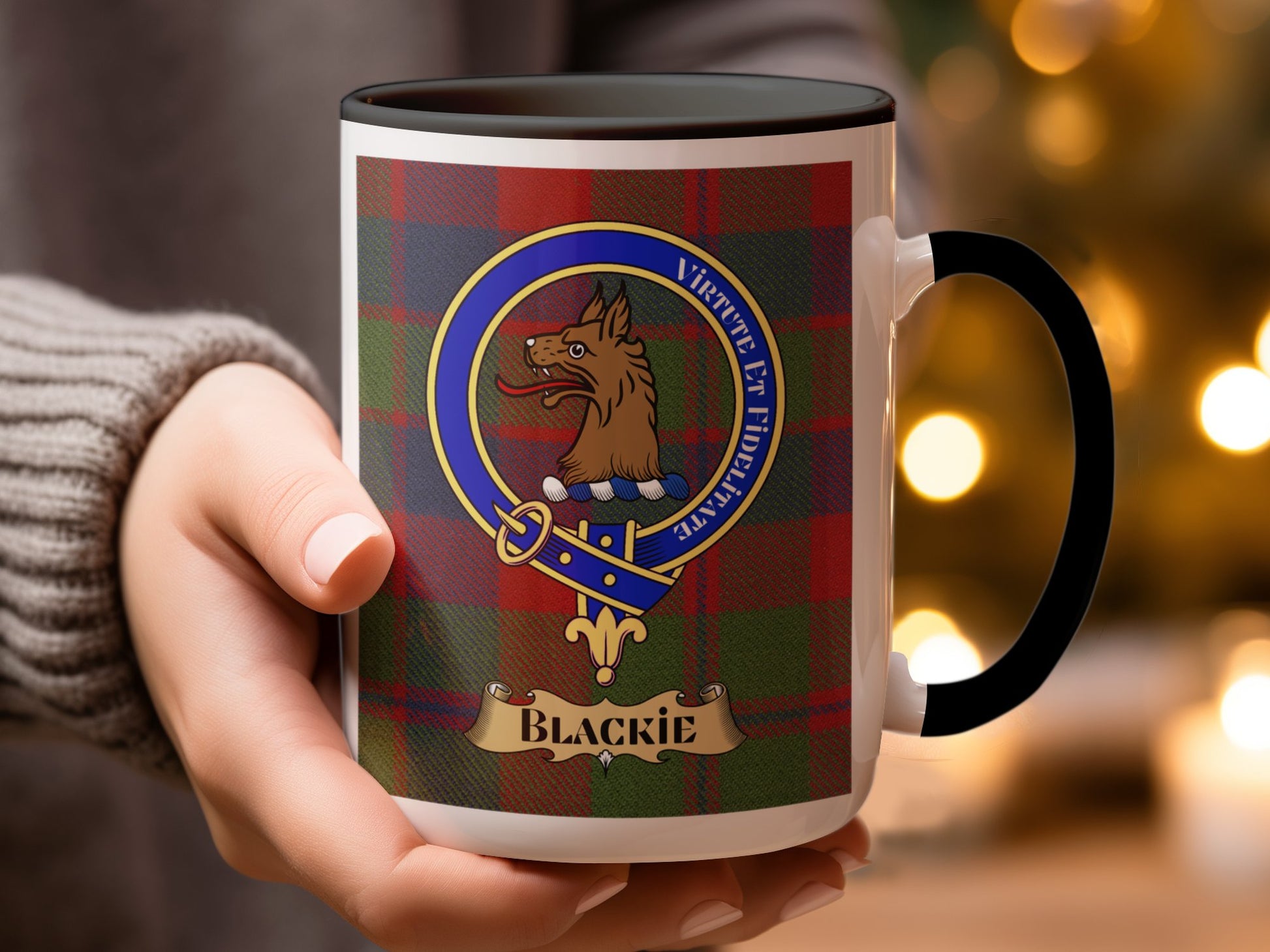 Blackie Clan Crest Tartan Emblem Decorative Mug - Living Stone Gifts