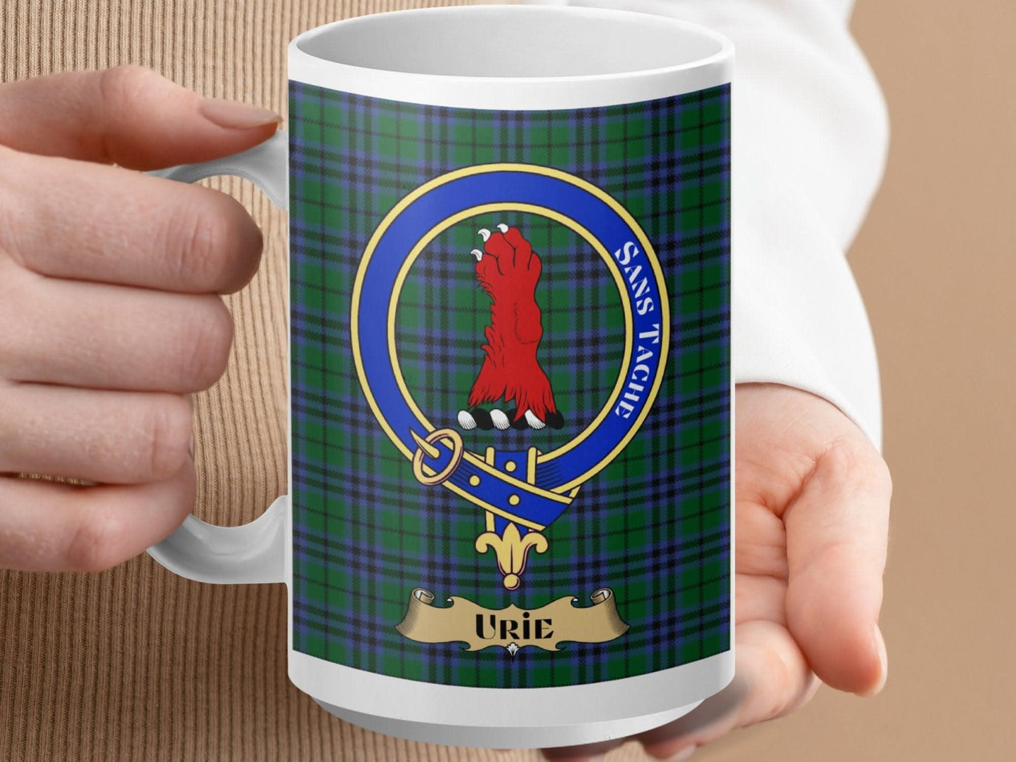 Scottish Clan Urie Plaid Emblem Coffee Mug product