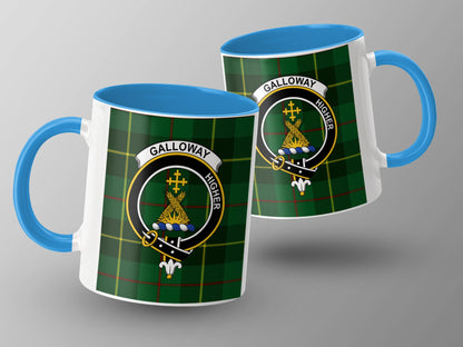 Clan Galloway Scottish Tartan Crest Mug - Living Stone Gifts