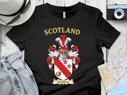 Scotland Crest Print Casual Tee Shirt product