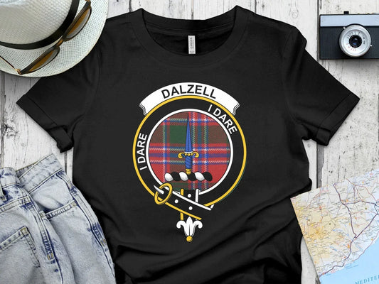 Dalzell Family Crest Tartan I Dare Motto Shirt product