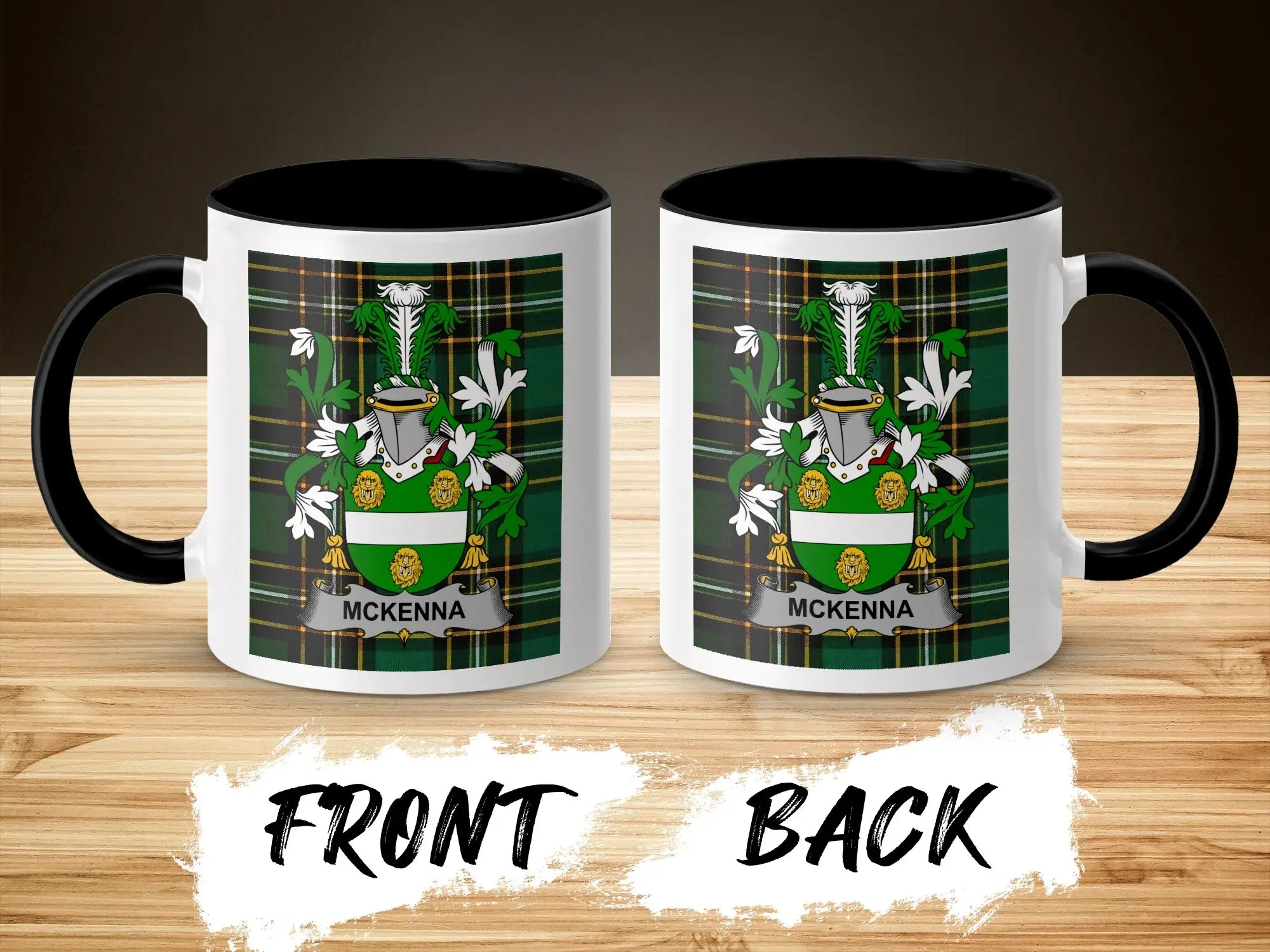McKenna Irish National Tartan ceramic accent mug