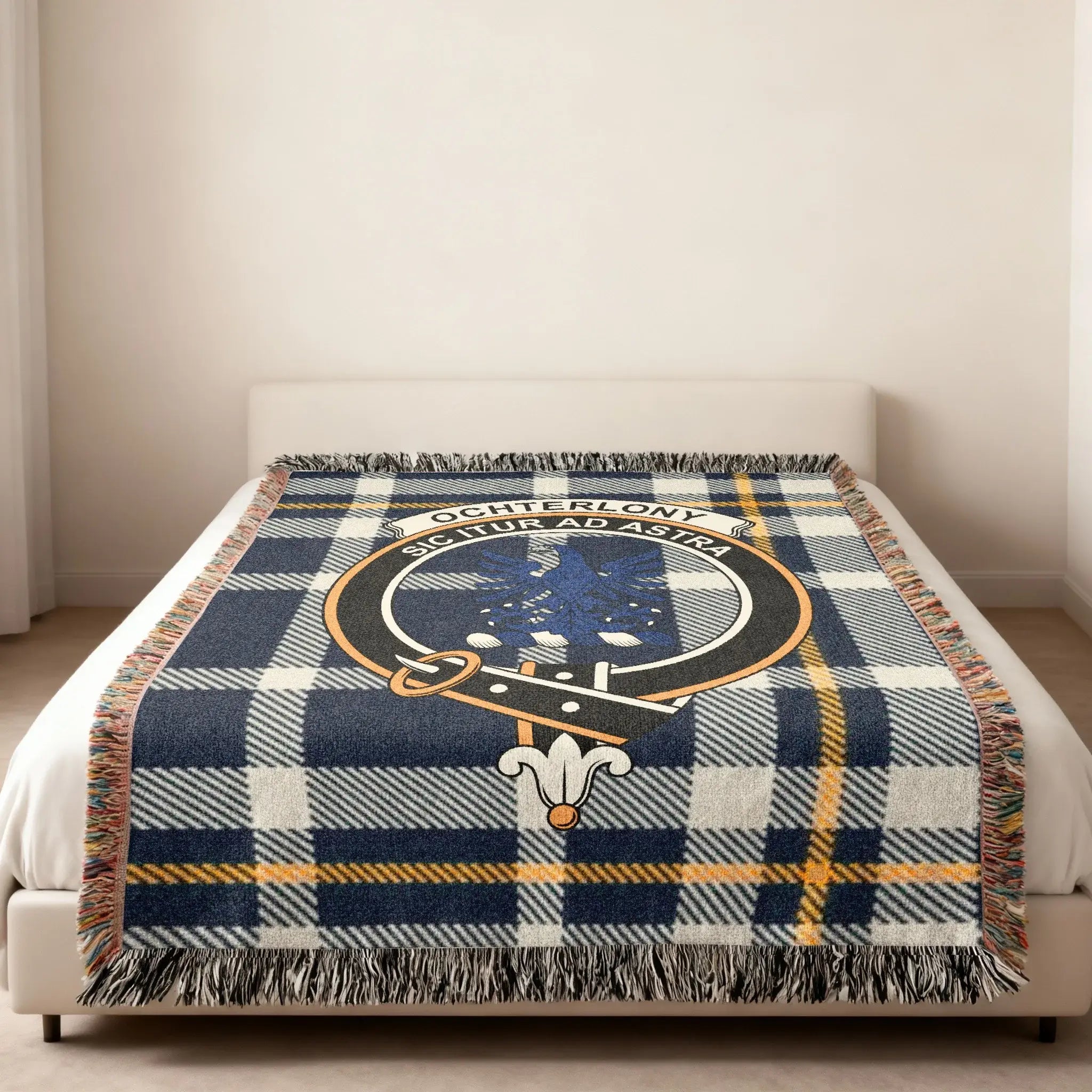 Ochterlony Sic Itur Ad Astra Plaid Design Blanket
