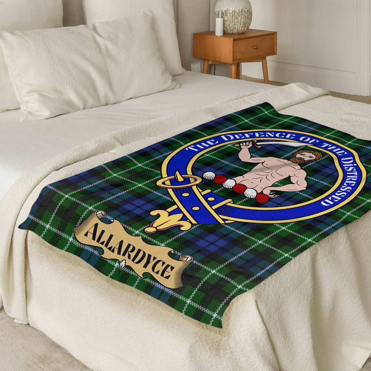 Allardyce Crest The Defence Of The Distressed Blanket