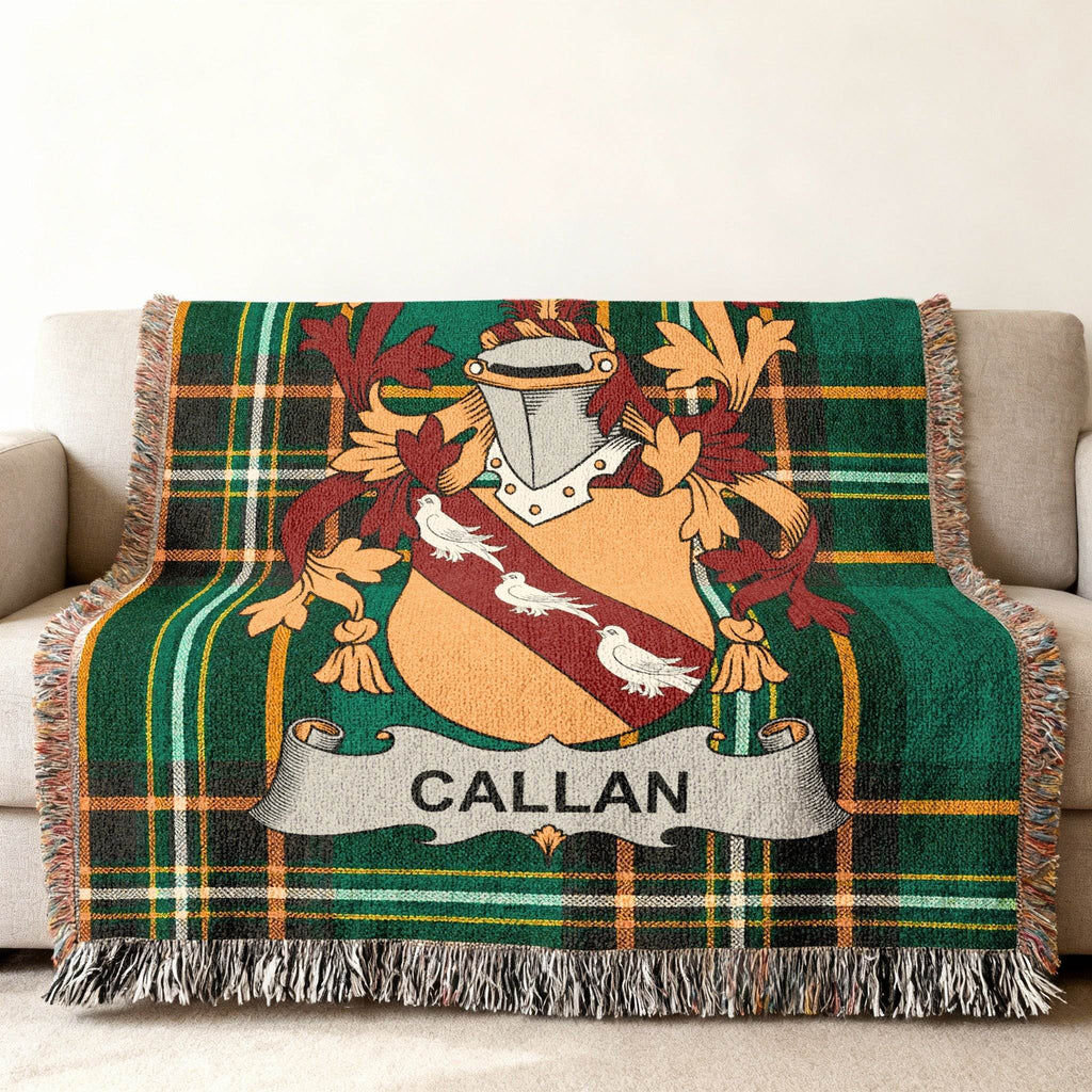 Callan Family Crest Plaid Green Blanket product type