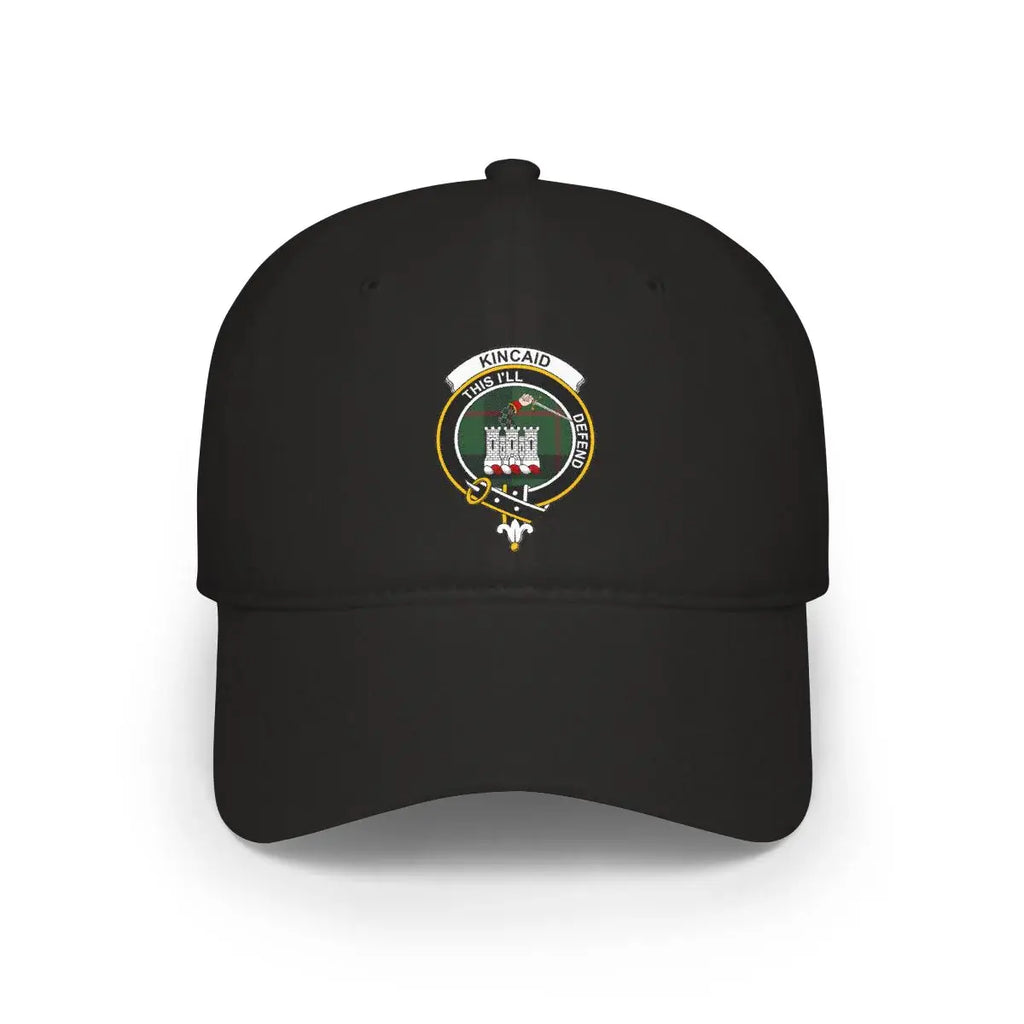 Kincaid This I'll Defend clan crest cap in black — adjustable