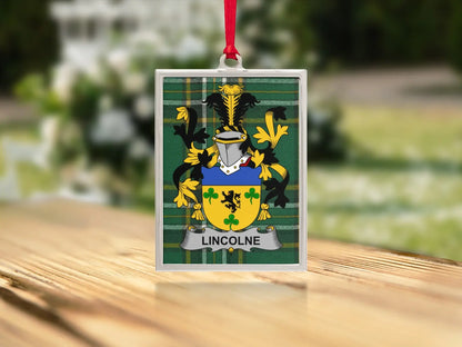 Lincolne Family Crest Ornament Acrylic Rectangle product